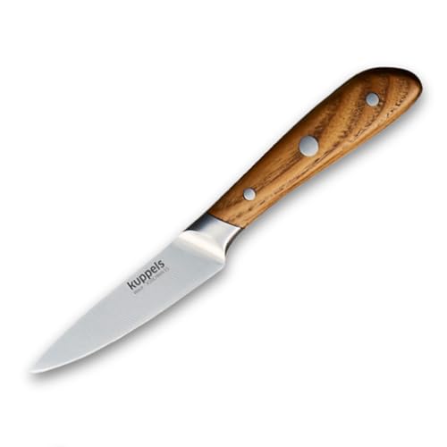 Kuppels WAVE Schälmesser | 10 cm Klinge | extra scharf & schnitthaltig | Klingenstahl | rostfrei, poliert | Gemüsemesser | Obstmesser | Garniermesser | Küchenmesser scharf | kleines Küchenmesser