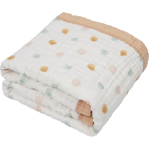 Organic Cotton Muslin Baby Blanket for Boys and Girls -...