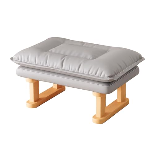 lyxamjrzyp Reposapiés para Sofá, Cojín Puff Reposapiés Cómodo, Taburete Multifuncional para Entrada, Salón y Hogar(Gray,X-Large)