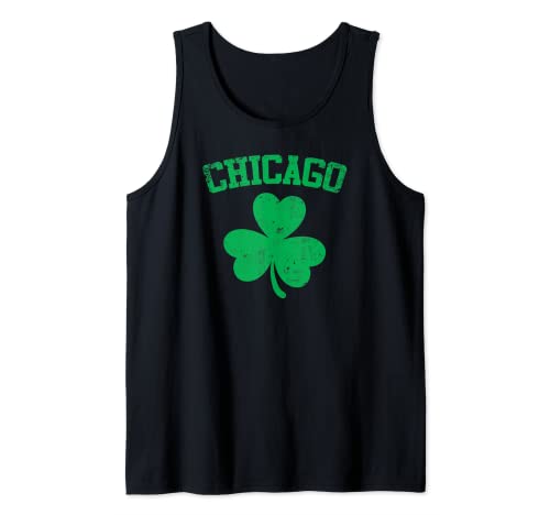 Chicago Illinois San Patricio trébol Camiseta sin Mangas