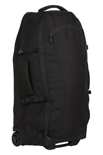Mountain Warehouse Voyager Wheelie 50 + 20 Litre Rucksack - Padded Airmesh Back Daypack with Lockable Zips & Adjustable Straps - All Season Camping, Outdoors & Trekking Jet Black One Size - Image 8