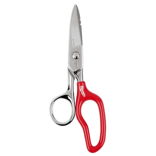 NVVBIK Fits Milwaukee 48-22-4049 Durable Sharp Steel Electrician Scissors w/Extended Handle