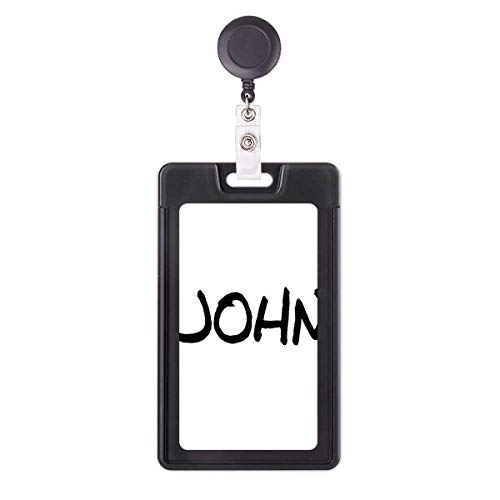 Étui rétractable pour badge John porte-badge enrouleur avec prénom