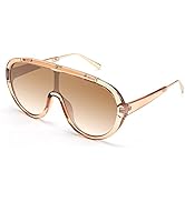 FEISEDY Sunglasses Women Oversized One Piece Frame UV400 Sun Glasses Trendy Retro Shades B2580