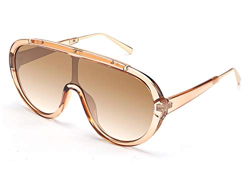 Feisedy oversized one piece sunglasses women men fahion…