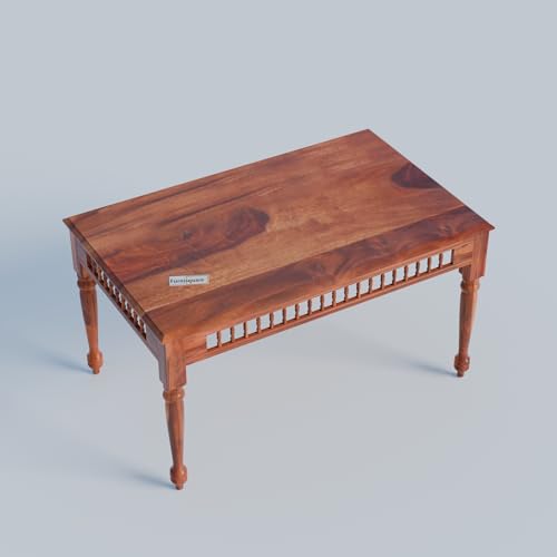 Image of Solid Sheesham Wood 6 Seater Dining Table Set | Six Seater Dinner Table with 4 Cushions Chairs & 1 Bench | Dining Table Set 6 Seater for Living Room, Kitchen & Home | Honey Finish