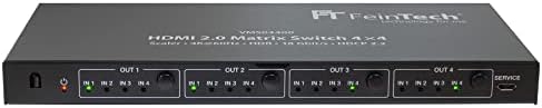 FeinTech VMS04400 HDMI 2.0 Matrix Switch 4x4 mit Scaler 4 in/Out 4K 60Hz Ultra-HD 18Gbps