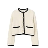 [EIMY ISTOIRE] TEDDY KNIT JACKET (MIX)