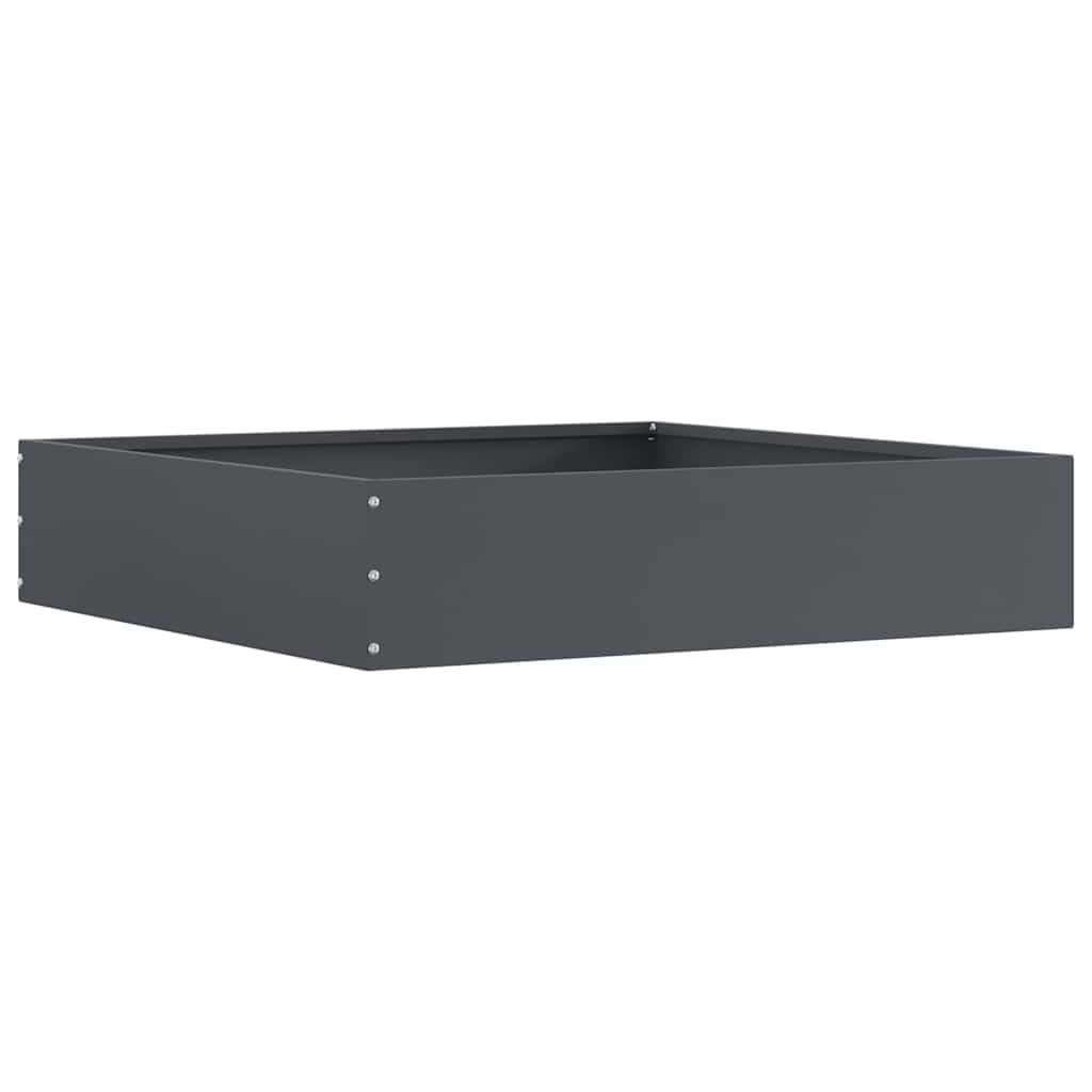 Bordure de pelouse en acier Anthracite 60 x 60 x 13 cm