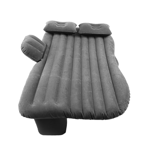 jtymx Car Inflatable Bed Back Seat Mattress Airbed Travel Camping Made of Soft Flocked PVC Material. Safety Block Electric Pump Quick Inflation.