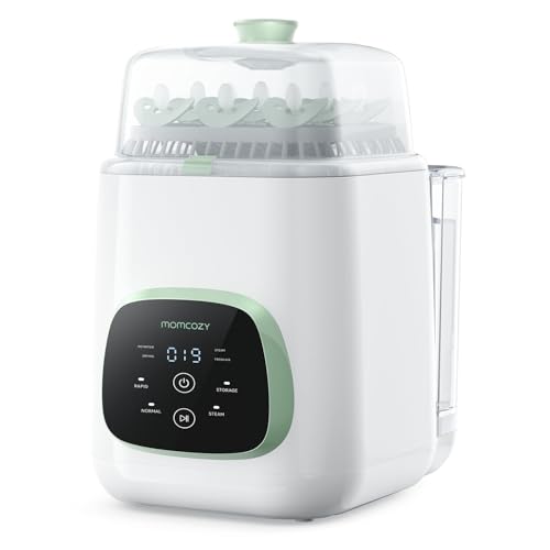 Momcozy KleanPal Pro Baby Bottle Washer Limpiador de botellas más rápido con alta presión, 99,9% de eliminación de gérmenes, 19 minutos de marcha rápida, dispositivo de limpieza automática para todas