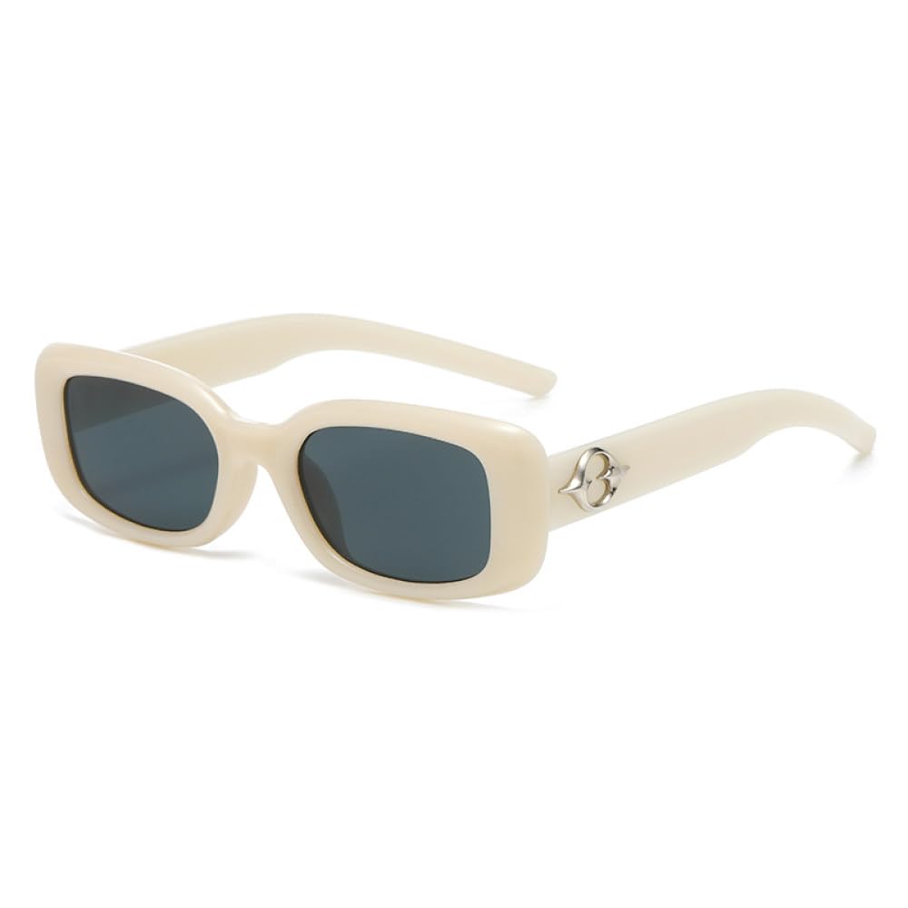 HYYZZC Sunglasses Style Glasses Mirror Legs Versatile Small Box Sunshade Sunglasses,20305,c7,one size