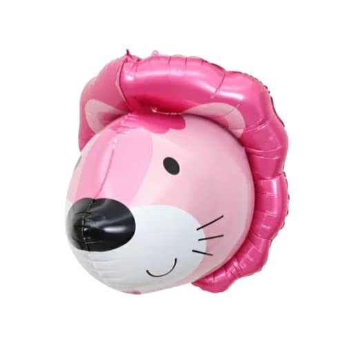 Image of Party Decorz Lion 4D Face Pink Foil Balloon (28X25 Inch, 1pcs) For Kids Animal,Safari, Zoo Theme Birthday Party Decoration