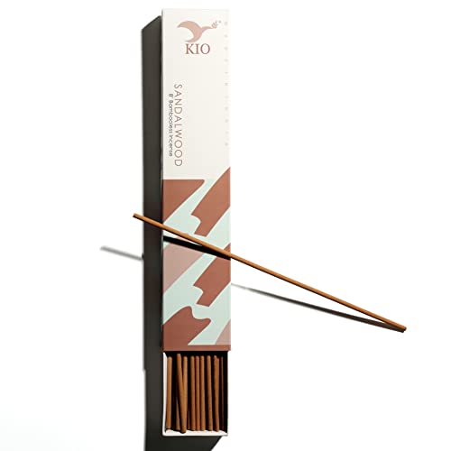 Kio Sandal Wood,Tangerine,White Peach Natural Bambooless Incense Stick Pack Of 3 ,150 Stick ,60 Miniut Burn Time Stick #TOP1
