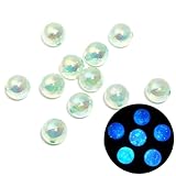 KKlewu 蓄光ビーズ 100枚入れ 夜光ビーズ 16mm アクリアビーズ 暗闇で光る ブレスレット製作 ヘアブレイド DIY アクセサリーパーツ 手芸 (グリーン)