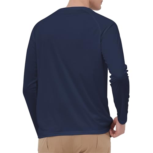 HYCOPROT Men's Rash Guard Shirts UPF 50+ Sun Protection Fishing Shirts for Men UV Long Sleeve Quick Dry Swim Shirt Running3