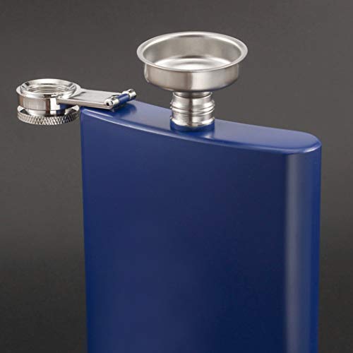 Gennissy 12Oz Whiskey Hip Flasks For Liquor For Men & Women, 304 18/11 Stainless Steel Leakproof With Funnel,With Never-Lose Metal Cap, Flask Gift Sets For Groomsmen, Camping Pocket Flask #TOP3