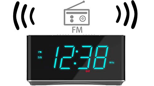 iTOMA Electronic Alarm Clock Radio-Bluetooth Stereo Speakers,FM Radio,Dual Alarm,Snooze,Brightness Dimmer,USB Charging Port,Backup Battery(CKS3501BT) - Thumbnail 4
