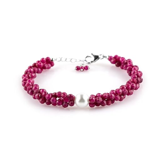 Twisted Bracelets Crystalis 925 Silver Gemstone Beaded Bangle