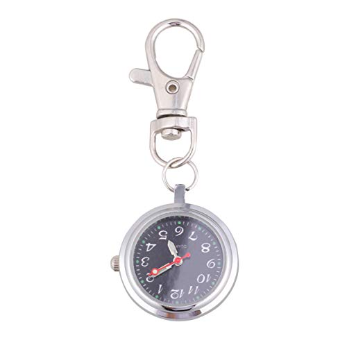 Hemobllo Montre de Poche à Quartz - Montre de Poche Ronde rétro Montre à Quartz numérique Montre de Poche Porte-clés Montre de Plein air Portable Unisexe(07) Cover