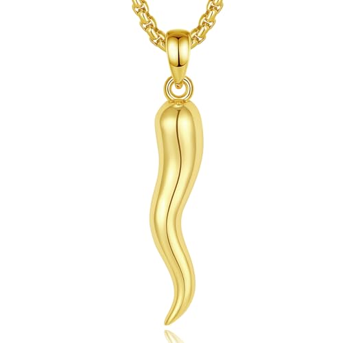 AEONSLOVE Italian Horn Necklace