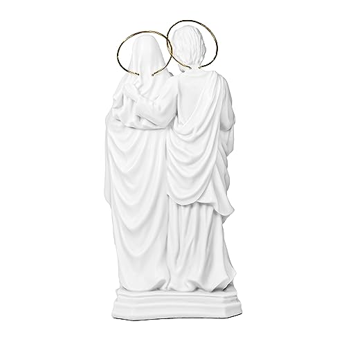 Linda Imagem Sagrada Familia Tradicional 30cm toda produzida em pó de mármore maçica com Auréola dou