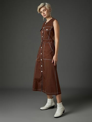Image of Sassafras Women Waist Cut-Out Midi Dress