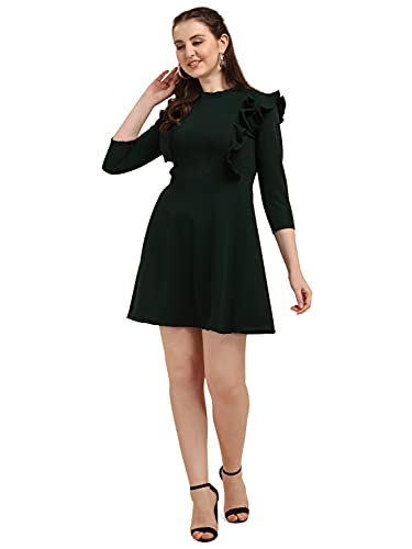 Image of OOMPH! Women's Western & Fusion wear Lycra A-Line Knee-Long Dress md349
