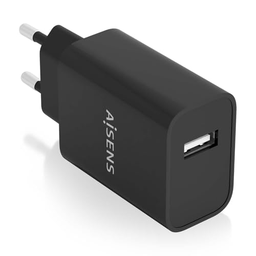 AISENS Cargador USB 10W alta eficiencia. 5V/2A. Negro
