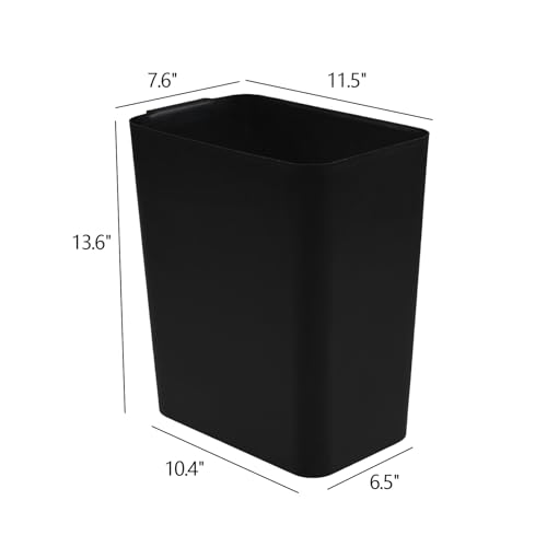 Canecas de basura negras plásticas 4.5 gal 3-pack miniatura 3