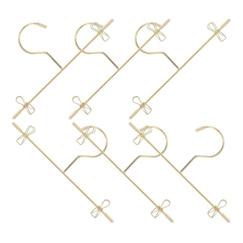 jojofuny 6 Perchas Mini Metálicas Doradas de 120 MM para Ropa de Muñecas Accesorios para Minicasas Perchas en Miniatura para Colgar Ropa Organizador para Armario Infantil