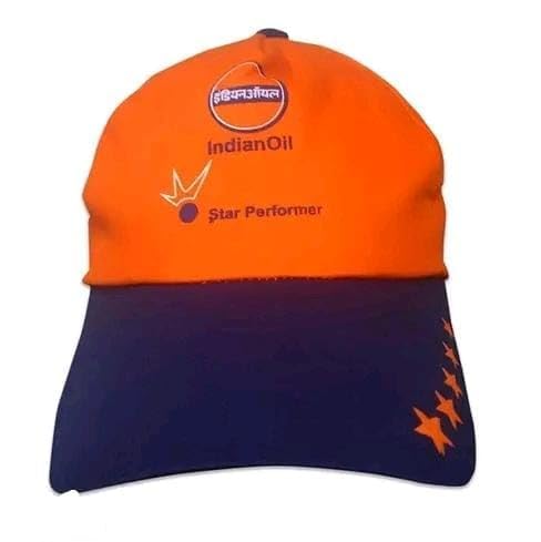 Cap Star Performer Orange and Navy Blue Cotton Cap, Free Size, Adjustable, Pack of 5-image-4