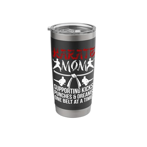 Karate Mom Karate Mother Definition Karate Mama Stainless Steel Insulated Tumbler