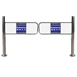 Cancello d'ingresso girevole per magazzino, 50 x 97 cm, porta in metallo per mercati e bib...