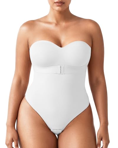 Image of Shapewear Bodysuit Tummy Control Strapless Bra Shapewear for Women Strapless Faja Body Shaper Thong Light Shapewear