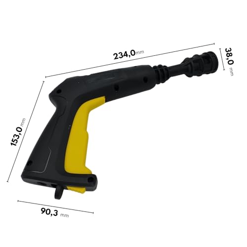 Pistola Gatilho Slim com Extensor e Bico Leque Compatível com Lavadora Tekna Smart Wash TK1 HLX1600
