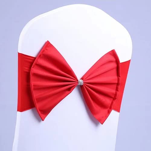 Chair Sashes Bow, No Need Tie, 10pcs Elastic Chair Band, Chair Decoration Band, Stretch Chair Sash Bow,for Wedding Banquet Birthday Graduation Party
