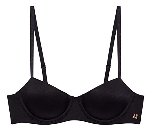 Savage X Fenty Women's Lightly Lined Balconette Bra, Caviar, 36C