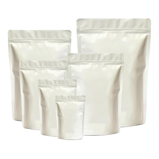 SPRINLOCK MATTE WHITE STAND UP POUCHES WITH ZIPPER |FOOD STORAGE |HEAT SEALABLE |ZIPLOCK REUSABLE |RESEALABLE| TEAR-NOTCH | 3 LAYERED| Pack of (50, 1kg) (B0DFC5Z8W2) Amazon Price History, Amazon Price Tracker