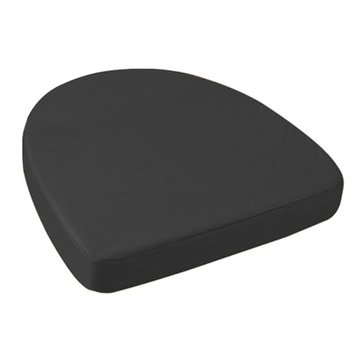 Cojín de asiento impermeable en forma de U para silla al aire libre, cojín grueso en forma de U para silla de comedor, jardín, hogar, oficina, interior (35 x 35 x 5 cm, color negro)