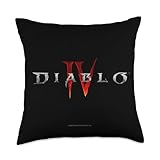 Diablo IV Video Game Official Logo Throw Pillow, 18x18, Multicolor