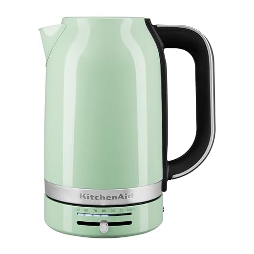KitchenAid 5KEK1701 1.7L Variable Temperature Kettle, Adjustable Temperature Control 50°C-100°C, Quick Boil & Water Level Gauge, Pistachio