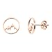 Nuoli&reg; Berg Ohrringe Rosegold (Durchmesser: 10mm) Ohrstecker f&uuml;r Frauen & M&auml;dchen, Ohrringe Berge aus Edelstahl