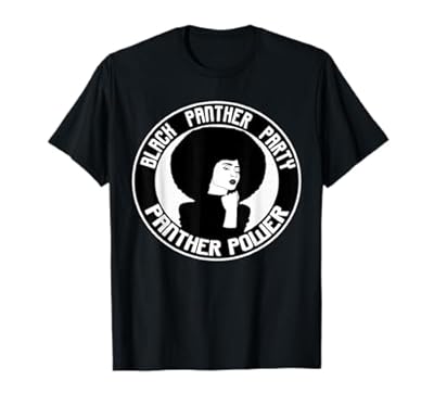 Black History Panther Party Logo Afro Hair Camiseta | Ya disponible en tu tienda friki favorita! En mundofriki.es!