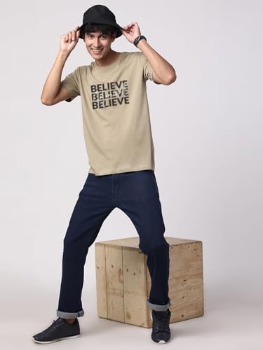 Image of ADRO Tshirt for Men | Printed T Shirt for Men | 100% Cotton Regular Fit T-Shirt |Printed T Shirt