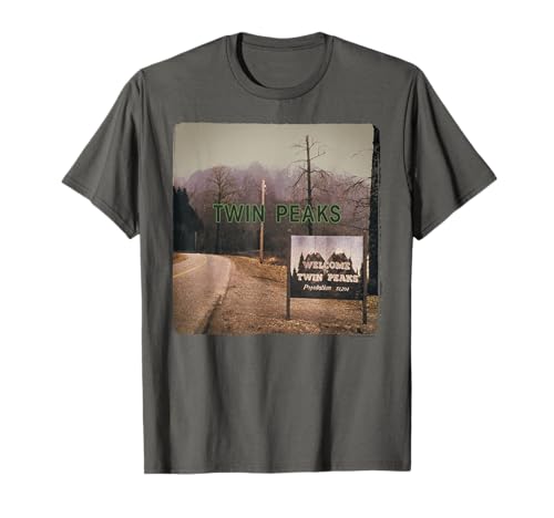 Twin Peaks City Limits Welcome Sign Vintage Panel T-Shirt