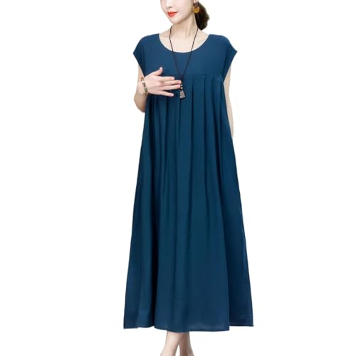 Robe d'été chic et vêtement vintage fluide à manches courtes