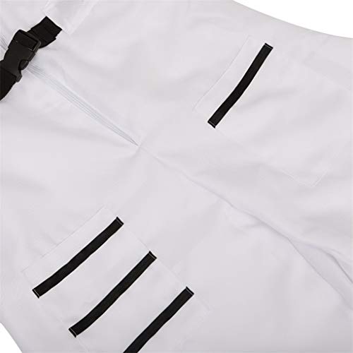 frawirshau Astronaut Costume Adult Role Play Cosplay Costumes Spacewoman Flight Jumpsuit Space Suit for Women White XS