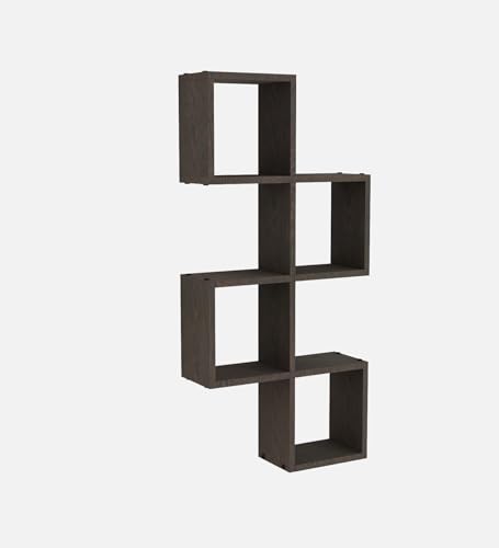 Image of Aura Multipurpose Modular Wall Racks /Shelves /Organiser /Decor Particle Board Wall Shelf (Number of Shelves - 7, Brown)