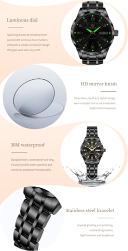 Image of OLEVS Womens Diamond Watches Automatic Mechanical Gold Luxury Dress Ladies Self Winding Original Stainless Steel Wrist Watch
